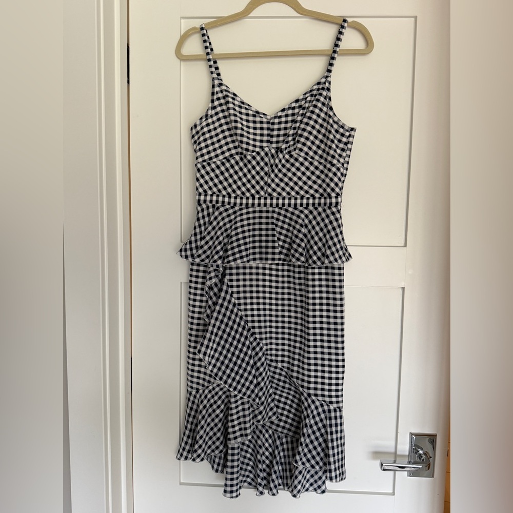 J. Crew Black and White High Low Dress